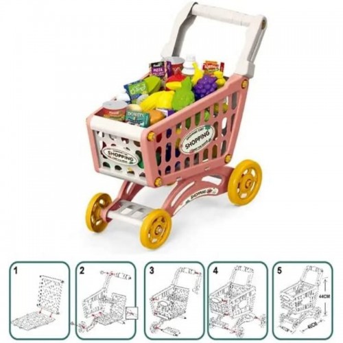 Colorful Land Role Play Market Shopping Cart Set Toy for Kids  